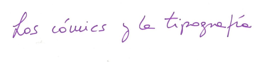Cómics y tipografía